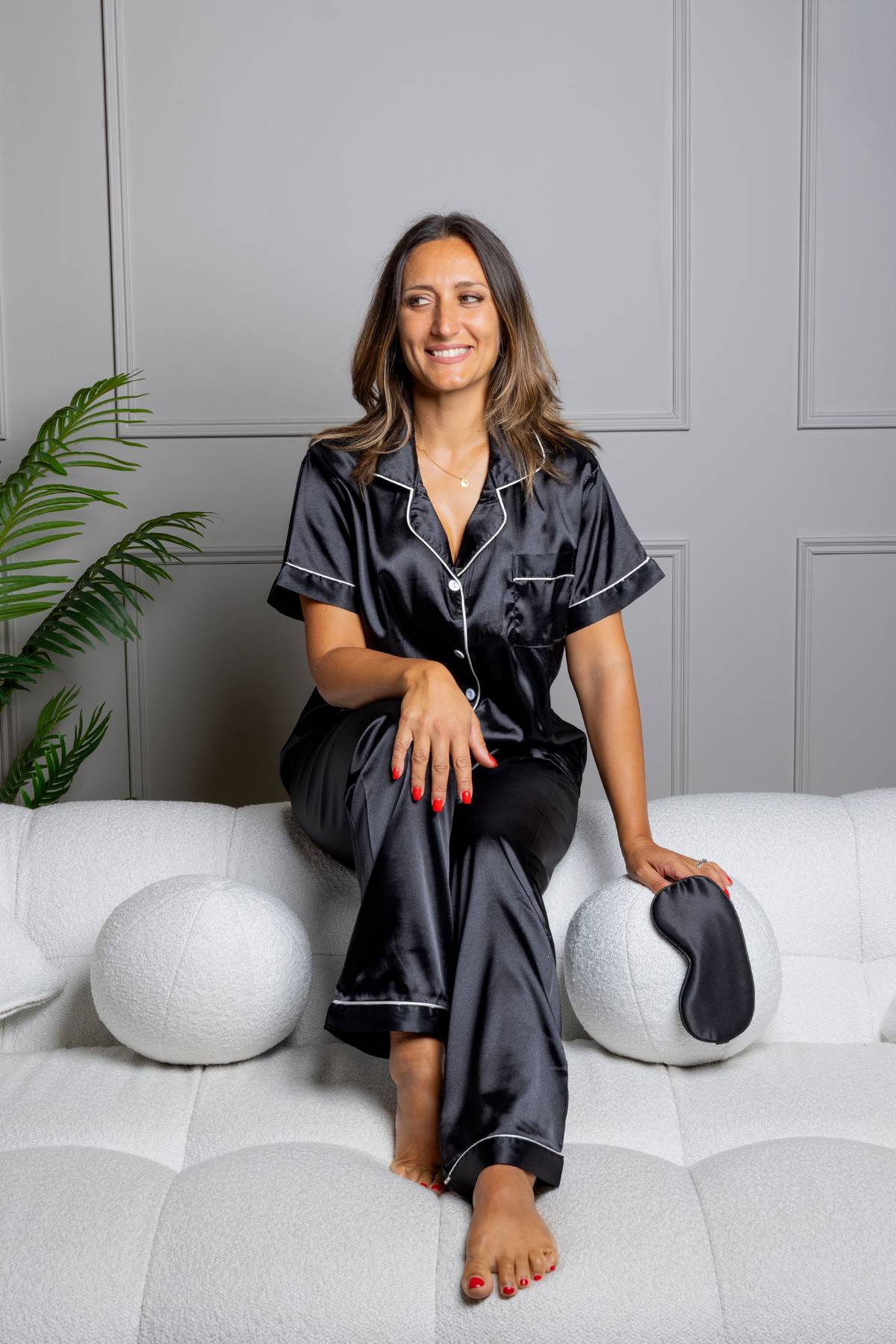 Women's Pyjamas Set Satin Loungewear